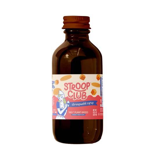 Image of a bottle of Stroop Club Vegan stroopwafel syrup