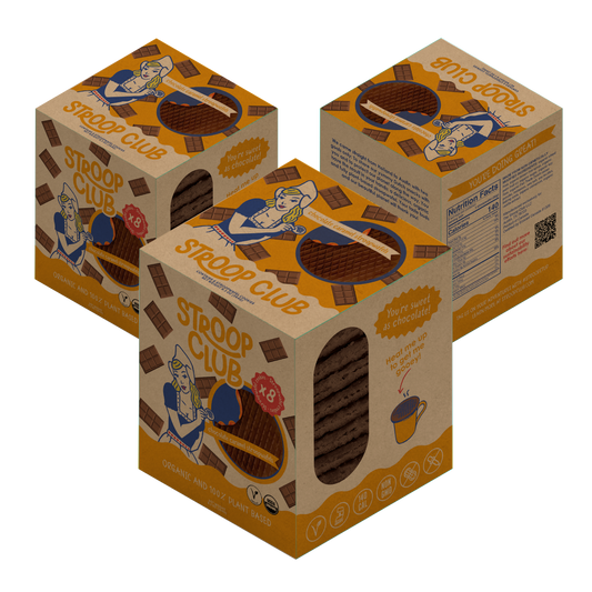 Chocolate Caramel Plant Based and Organic Stroopwafel 3x 8-pack (24 total)